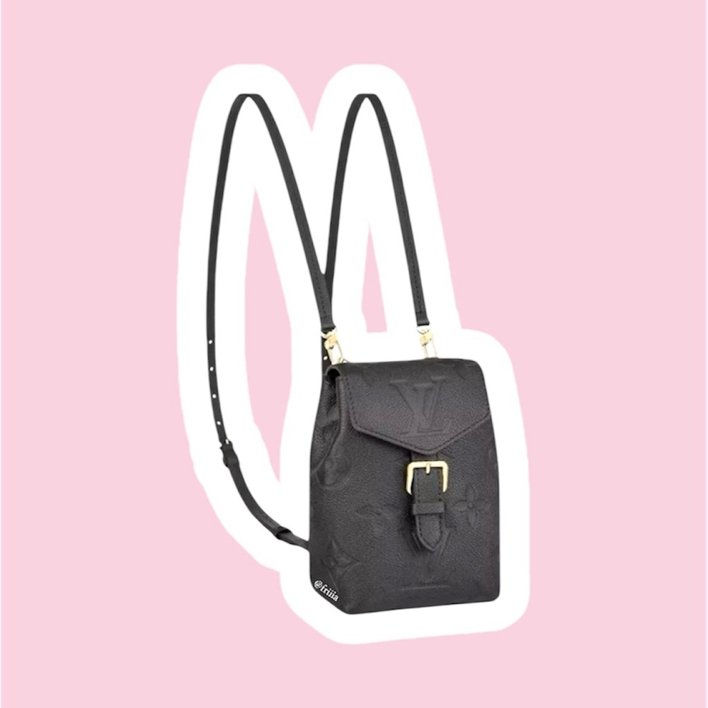 louis vuitton empreinte noir tiny backpack.